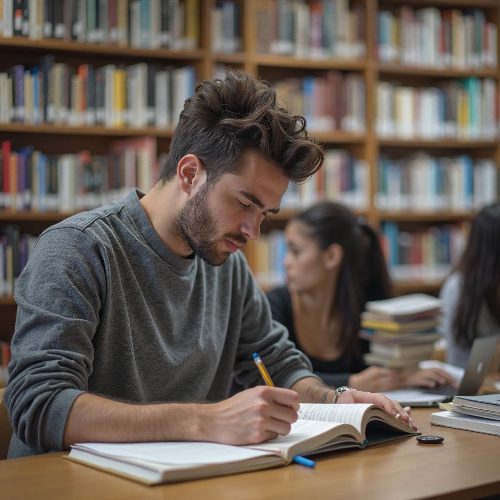 Student studiind eficient