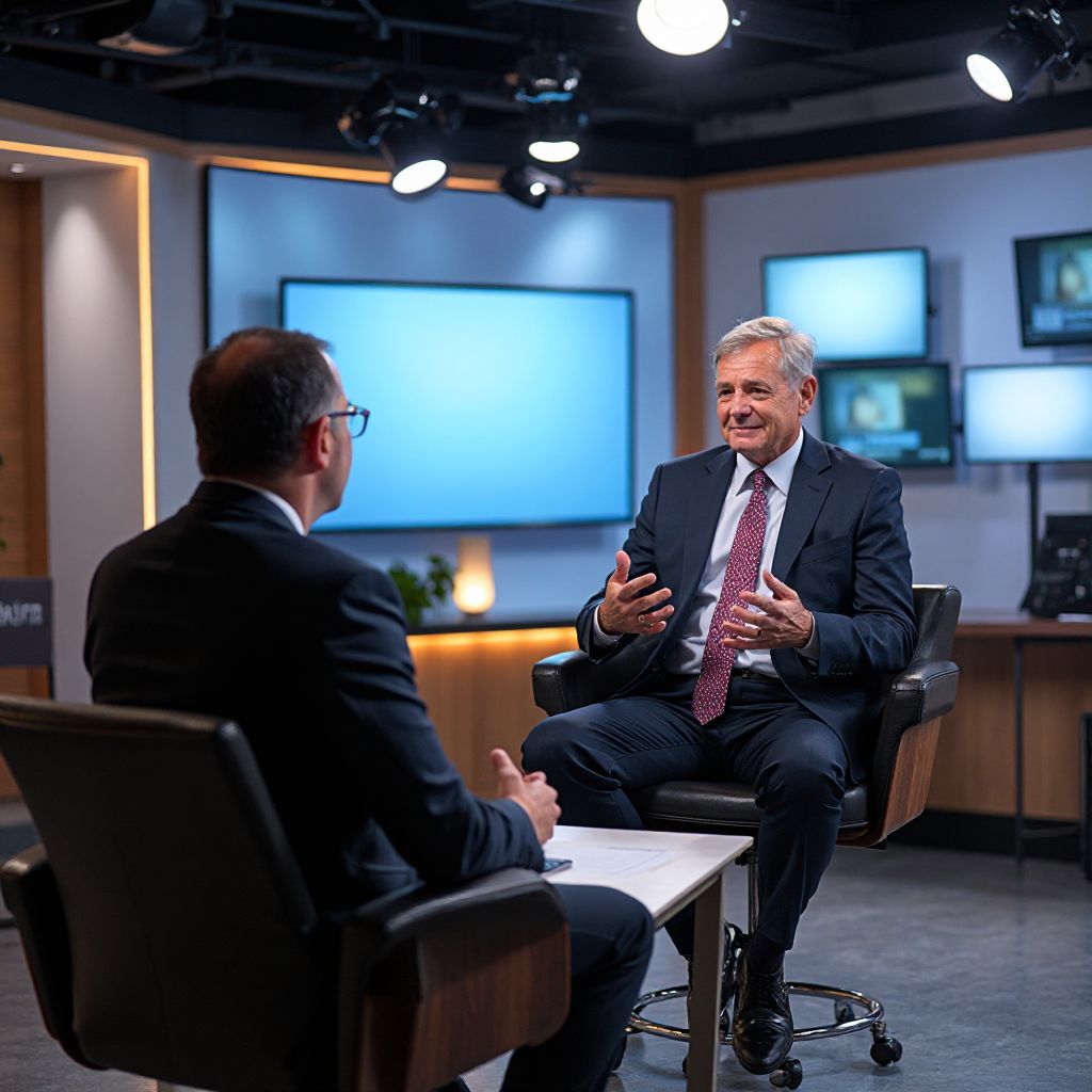 Interviu la televiziunea națională